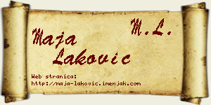 Maja Laković vizit kartica